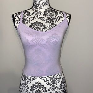Lavender crop spaghetti strap Tank